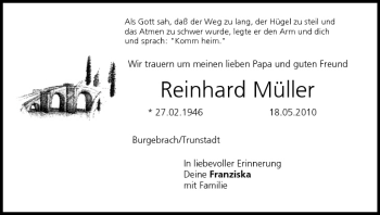 Anzeige von Reinhard Müller von MGO