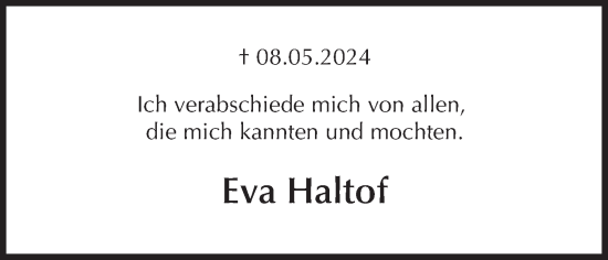 Anzeige von Eva Haltof von MGO