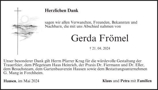 Anzeige von Gerda Frömel von MGO