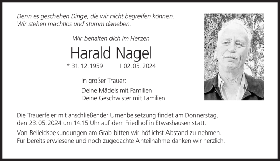 Anzeige von Harald Nagel von MGO