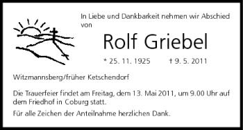 Anzeige von Rolf Griebel von MGO