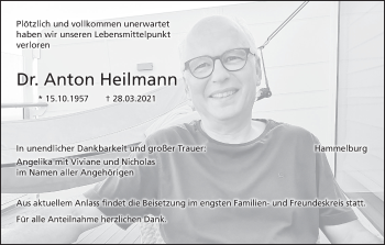 Anton Heilmann Traueranzeige Trauer Infranken De