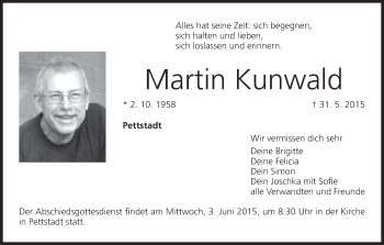 Anzeige von Martin Kunwald von MGO