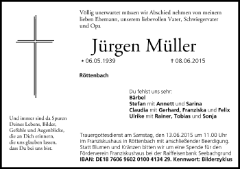Anzeige von Jürgen Müller von MGO