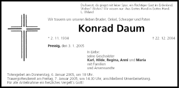 Anzeige von Konrad Daum von MGO