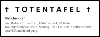 Anzeige von Totentafel vom 03.01.2005 von MGO