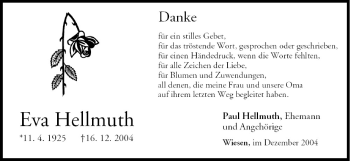 Anzeige von Eva Hellmuth von MGO