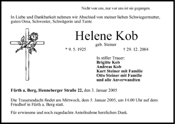 Anzeige von Helene Kob von MGO