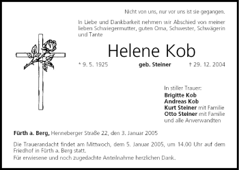 Anzeige von Helene Kob von MGO