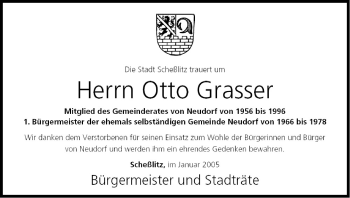 Anzeige von Otto Grasser von MGO