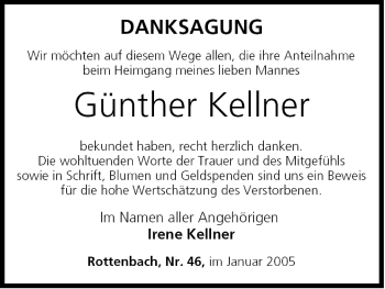 Anzeige von Günther Kellner von MGO