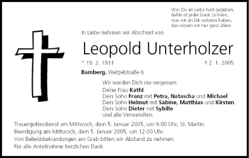 Anzeige von Leopold Unterholzer von MGO