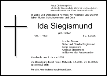 Anzeige von Ida Siegismund von MGO