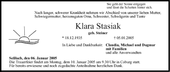 Anzeige von Klara Stasiak von MGO