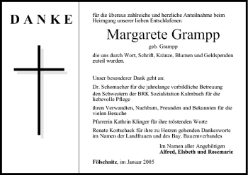 Anzeige von Margarete Grampp von MGO