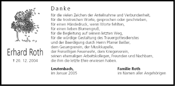 Anzeige von Erhard Roth von MGO