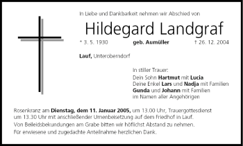 Anzeige von Hildegard Landgraf von MGO