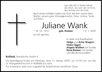Anzeige von Juliane Wank von MGO