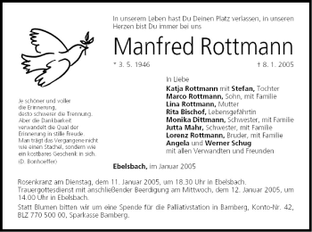 Anzeige von Manfred Rottmann von MGO