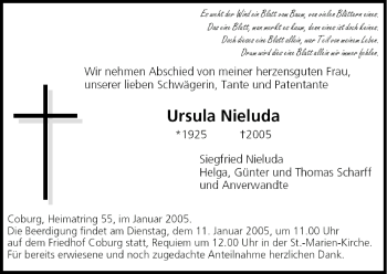 Anzeige von Ursula Nieluda von MGO