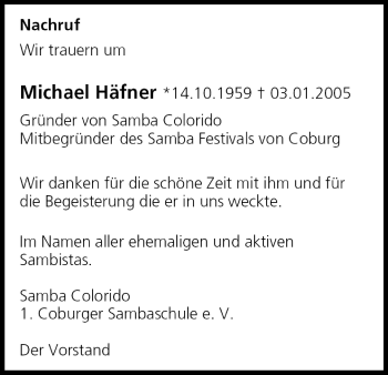 Anzeige von Michael Häfner von MGO