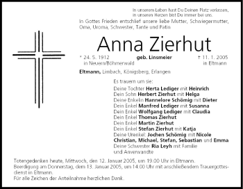 Anzeige von Anna Zierhut von MGO