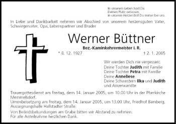 Anzeige von Werner Büttner von MGO