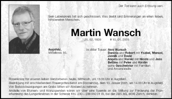 Anzeige von Martin Wansch von MGO