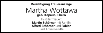 Anzeige von Martha Wottawa von MGO