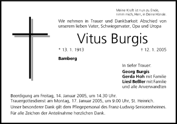 Anzeige von Vitus Burgis von MGO