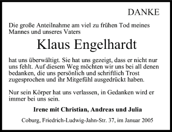 Anzeige von Klaus Engelhardt von MGO