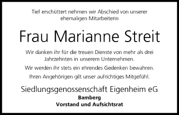 Anzeige von Marianne Streit von MGO