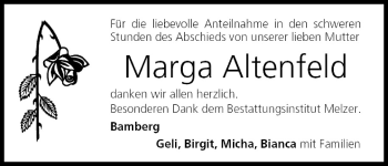 Anzeige von Marga Altenfeld von MGO