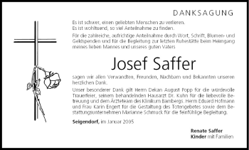 Anzeige von Josef Saffer von MGO