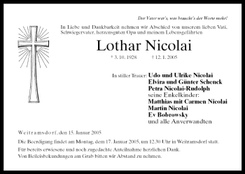 Anzeige von Lothar Nicolai von MGO