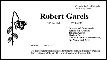Anzeige von Robert Gareis von MGO