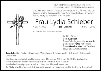 Anzeige von Lydia Schieber von MGO