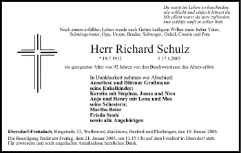 Anzeige von Richard Schulz von MGO