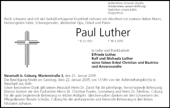 Anzeige von Paul Luther von MGO