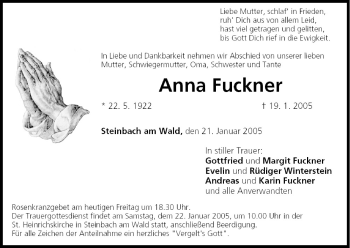 Anzeige von Anna Fuckner von MGO