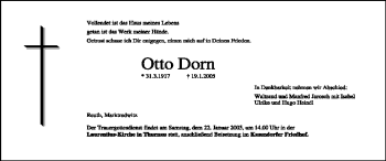 Anzeige von Otto Dorn von MGO