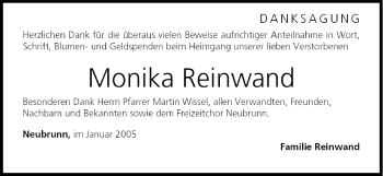 Anzeige von Monika Reinwand von MGO