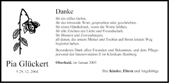 Anzeige von Pia Glückert von MGO