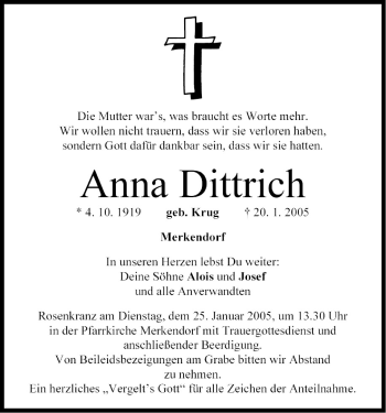Anzeige von Anna Dittrich von MGO