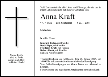 Anzeige von Anna Kraft von MGO