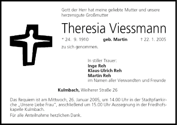 Anzeige von Theresia Viessmann von MGO