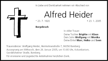 Anzeige von Alfred Heider von MGO