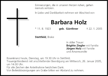 Anzeige von Barbara Holz von MGO