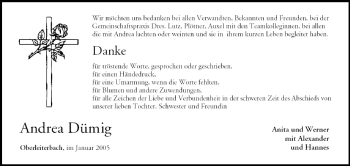 Anzeige von Andrea Dümig von MGO