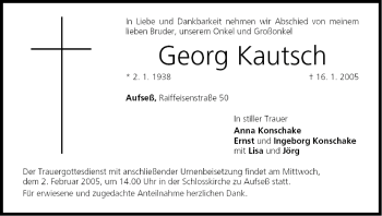 Anzeige von Georg Kautsch von MGO